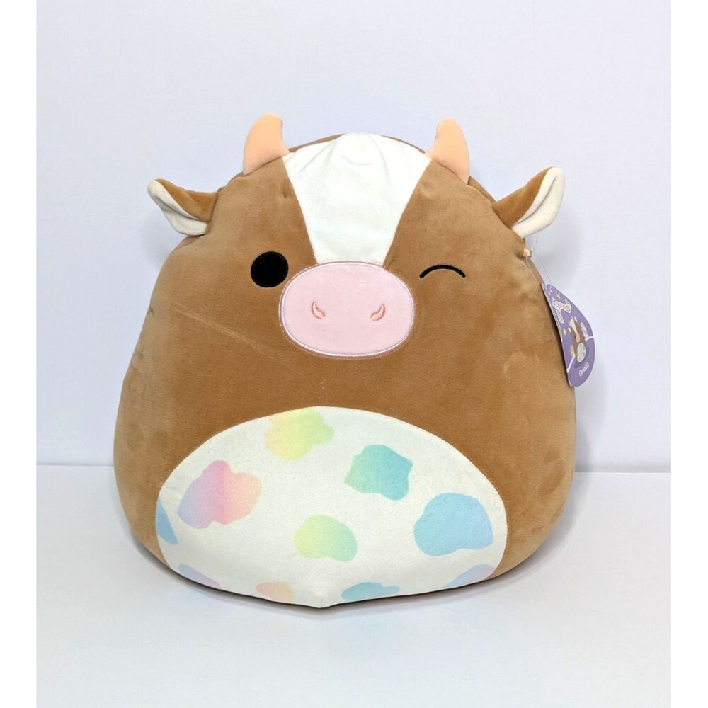 Original Squishmallows 14” Griella The Cow Easter Winking Plush New With Tags